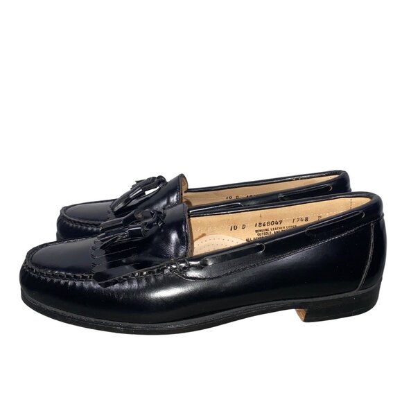 G.H. Bass & Co. Weejuns Tassel Loafers Black Leather Men’s Size 10 D - Picture 5 of 15